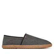 Espadrile Tommy Hilfiger HILFIGER CHAMBRAY ESPADRILLE črna barva, FM0FM05391