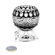 Marika crystal Elegantni kristalni svečnik olivno rdeč, črne barve 15 cm