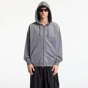Mikina Y-3 Velvet Zip Hoodie Dark Grey XS