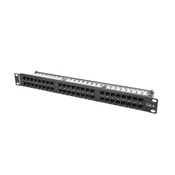 Lanberg PPU6-1048-B 19 1U 48-portni Cat.6 UTP nezaštićeni patch panel, crni