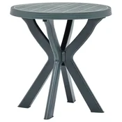 Vidaxl Bistro miza zelena O70 cm plastika