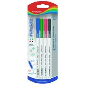 KEYROAD Fine 0,4 mm komplet linijskih papirjev, 4 kosi, mešanica barv