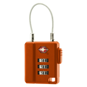 Kombinacijska ključavnica TSA BasicNature s kablom oranžna