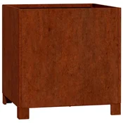 Vidaxl Cvetlično korito z nogami zarjavelo 40x40x40 cm corten jeklo
