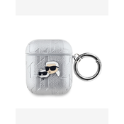 Karl Lagerfeld AirPods 1/2 Ovitek Srebrna
