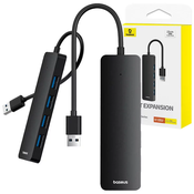 Baseus 4in1 Hub UltraJoy Lite USB-A to USB 3.0 15 cm(black)