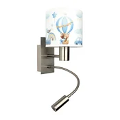 Brilagi - LED fleksibilna lampa BOBO 1xE27/25W/230V + LED/3W matni hrom/bela/plava/meda