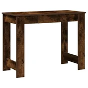 Vidaxl Pisalna miza dimljeni hrast 100x45x75 cm inženirski les