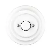 Bohemia-Design - Porcelanska retro rotaciona prigušiva sa ramom 250V/10A bela