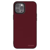 Silikonski črni ovitek za Apple iPhone 12 Pro Max - Burgundy red
