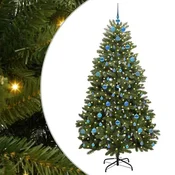 Vidaxl Umestno božično drevo med 300 LED Zelena 210 cm PVC in kovina