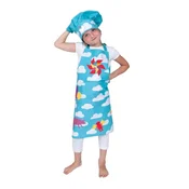 4-piece kitchen set for kids, cotton, Aqua - Tiseco