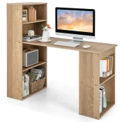 COSTWAY Računalniška miza z regalom 122cm, (5000006994)