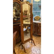 Casa Padrino baroque standing mirror brown/gold - Swiveling solid wood mirror in baroque style - Bedroom mirror - Hotel mirror - Bedroom furniture - Baroque Furniture - Noble & Magnificent