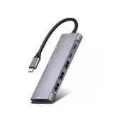 KETTZ Adapter Tip C 9/1 4K HDMI/USBx3/SD/AUX/USB-C 100W aluminujum KT-HU91