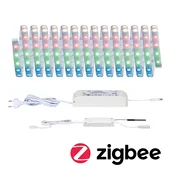Paulmann MaxLED 500 osnovni set IP44 RGBW ZigBee 5m - Dnevna soba/jedilnica - Sodobni - srebro - Plastika