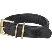 Trixie ovratnica za pse Pure usnjena M 36-43 cm/30 mm črna