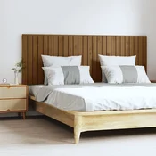 Greatstore Stensko posteljno vzglavje medeno rjavo 166x3x60 cm borovina