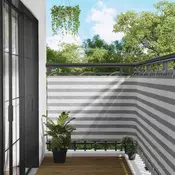 Balcony ekran Svijetlo siva i bijela. 120 x 800 cm