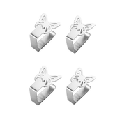 INF Sponke za krpo/držalo za krpo z metuljem, 4 paketi Silver, (21276606)