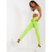 Lime basic trousers with elastic waistband from Aprilia