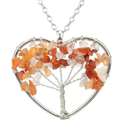 Ogrlica Tree Heart - Narancasta KP28415