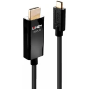 LINDY USB 2.0 Type C HDMI 2.0 transformator Crno 3m 43293