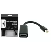Cablexpert Adapter Mini DisplayPort na HDMI, črn, (20441568)
