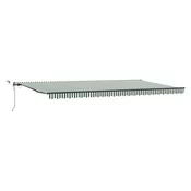 vidaXL vidaXL Samodejna retraktibilna tenda z LED zeleno in belo 600x350 cm, (22150115)