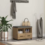vidaXL Haldna klop z blazino s predalom Umetni hrast 60 x 38 x 46 cm