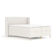 Kremno bela boxspring postelja s prostorom za shranjevanje 180x200 cm Monpelli – Maison de Reve