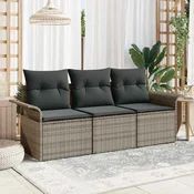 Set sofe s jastukom 3 pcs Siva poliratan