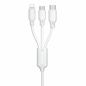 WK Design 3in1 kabel USB - Micro USB/Lightning/USB-C 2A 1.15m, belo