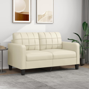 VIDAXL dvosed (140cm, umetno usnje), krem
