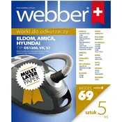 Webber Komplet vrečk za sesalnik Eldom/Amica/Hyundai (02WWE1200)