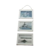 DekorDom Set ramova za slike Scale HW253-3 N25, 13x18 cm, 3 komada, Beli