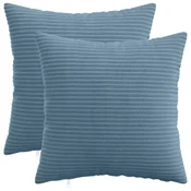 vidaXL Prevleka za blazino 2 pcs HEERLEN Modra 40 x 40 cm korduroy