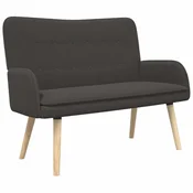 Vidaxl Kavč za 2 osebi Temno siva 115 x 61 x 87 cm Bouclé