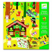 Set knjiga s naljepnicama Djeco Forest Sticker Story