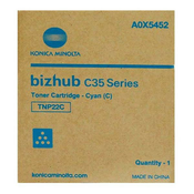 KONICA MINOLTA TNP-22 (A0X5452), originalni toner, azuren, 6000 strani, Za tiskalnik: KONICA MINOLTA BIZHUB C35P, KONICA MINOLTA BIZHUB C35