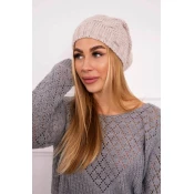 marka niezdefiniowana Cap with fleece Justyna K253 light beige