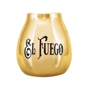 Yaguar Keramični kalabaš z logotipom El Fuego (zlat) 350 ml