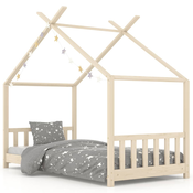 MAISON CHIC Otroška postelja - Otroški ležaj - Otroški posteljni okvir iz trdne borovine 70x140 cm, (21698314)