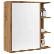 vidaXL vidaXL Kopalniška omarica z ogledalom artisan hrast 62,5x20,5x64cm les, (22056467)
