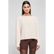 Womens Short Modal Bateau Long Sleeve Neckline Pink