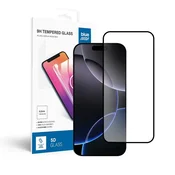 Blue Star Kaljeno steklo za iPhone 16 PRO/17/17 PRO (s celotnim lepljenjem) Blue Star 5D, črno