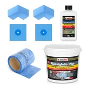 Dichtset 808B tekoča folija PLUS 7kg Tiefengrund PRO 1L 5m trak 2 x vogal 2 x manšeta