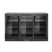 Barski hladilnik s trojnimi drsnimi vrati, Arktic, 254 L, črn, 230 V/160 W, 520 x 1350 x (V) 870 mm