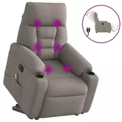 Vidaxl vidaXL Električni masažni stol z dvigalom in naslanjačem, taupe