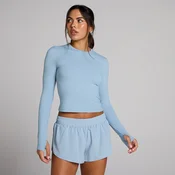 MP ženska majica z dolgimi rokavi Tempo z odprtinami za palce - denim modra - XL